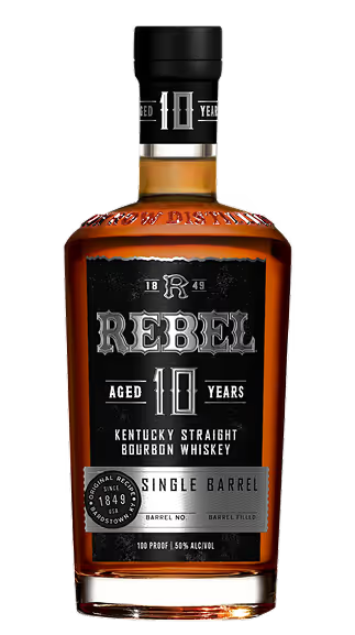 Rebel 10 Year Single Barrel Bourbon and Rebel Caramel Honey Stave Finish (Front Row)