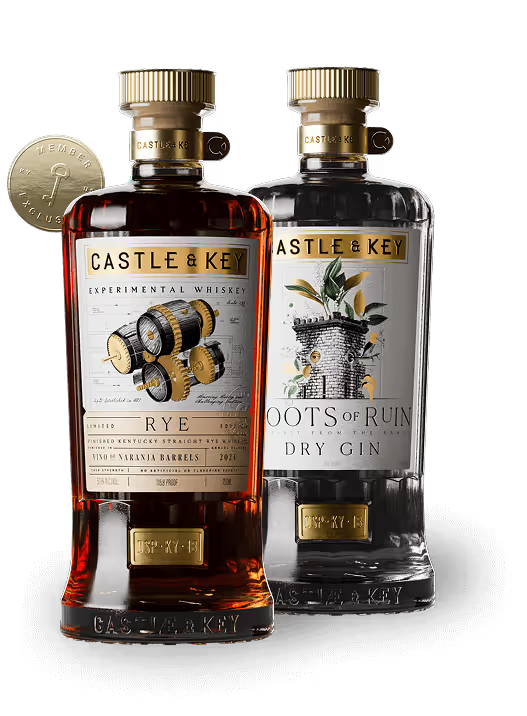 Experimental VDN Single Barrel Rye Whiskey & Roots of Ruin Dry Gin